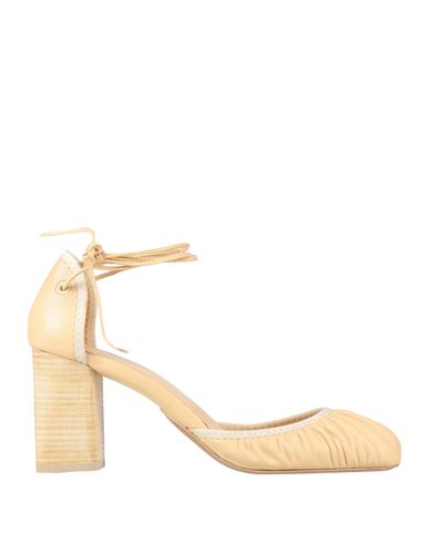 Lemaire Woman Pumps Sand Size 6 Leather In Neutral