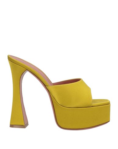 Amina Muaddi Woman Sandals Lime Green Size 9 Textile Fibers