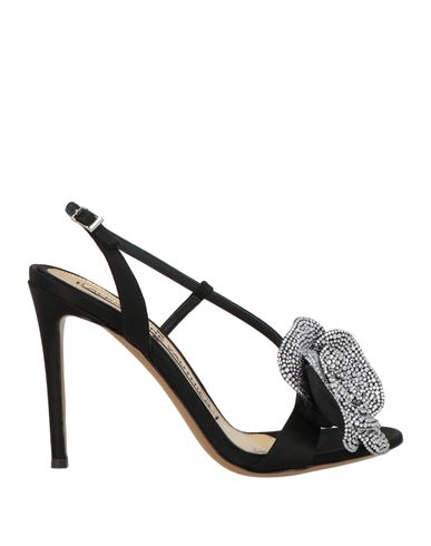 Alexandre Vauthier Woman Sandals Black Size 8 Textile Fibers In Black