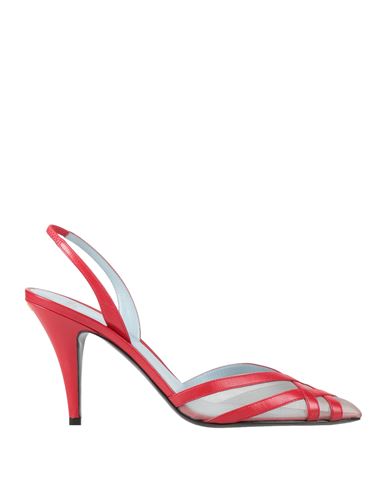Valentino Garavani Woman Pumps Red Size 7 Leather, Synthetisches Material
