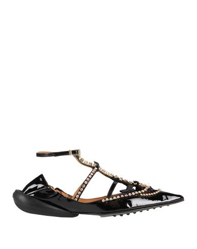 13 09 Sr Woman Ballet Flats Black Size 10 Leather In Black