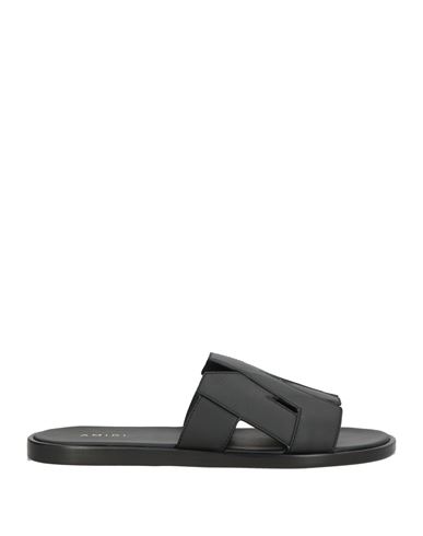 Amiri Man Sandals Black Size 9 Leather In Black