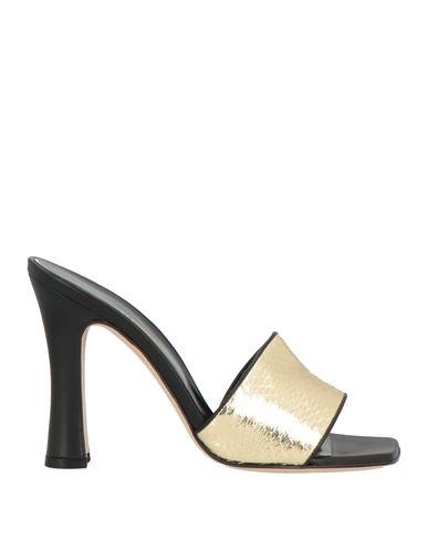 Alessandra Rich Woman Sandals Gold Size 7 Leather In Gold