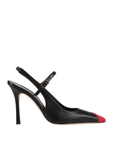 Alessandra Rich Woman Pumps Black Size 7.5 Leather In Black