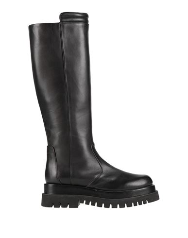 Fabi Woman Boot Black Size 8 Leather In Black