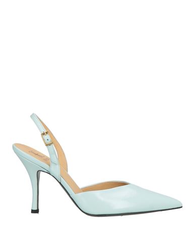Fabi Woman Pumps Sky Blue Size 6.5 Leather In Blue