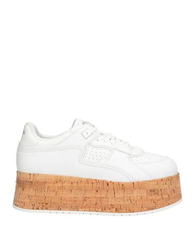Valentino Garavani Sneaker With Cork Sole And White Leather Perforated Details