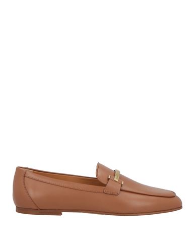 Tod's Woman Loafers Tan Size 8 Leather In Brown