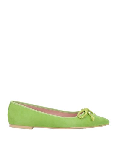 Pretty Ballerinas Woman Ballet Flats Lime Green Size 9.5 Leather