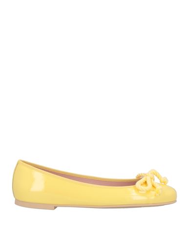 Pretty Ballerinas Woman Ballet Flats Yellow Size 7.5 Leather