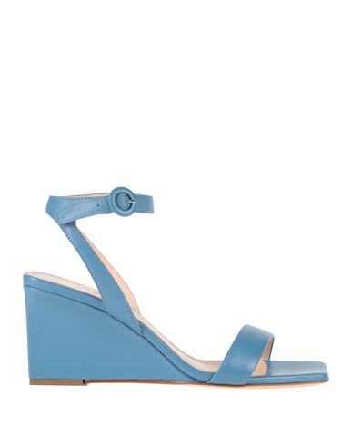 Agl Attilio Giusti Leombruni Agl Woman Sandals Pastel Blue Size 8 Leather