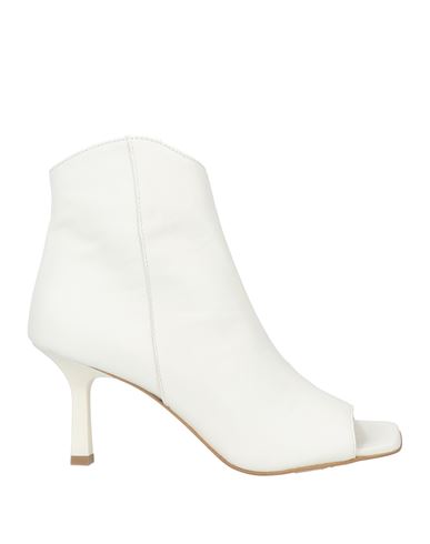 Noa A. Woman Ankle Boots Cream Size 8 Leather In White
