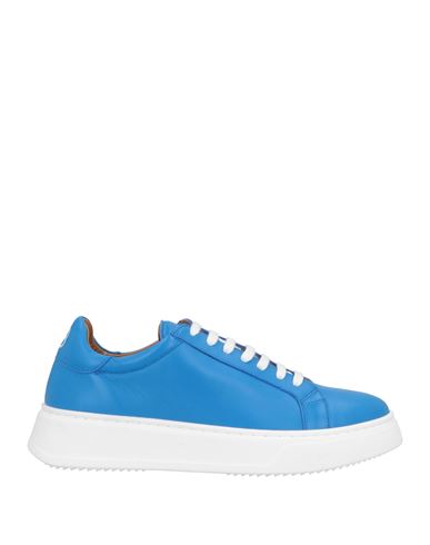 Bervicato Woman Sneakers Azure Size 8 Leather In Blue
