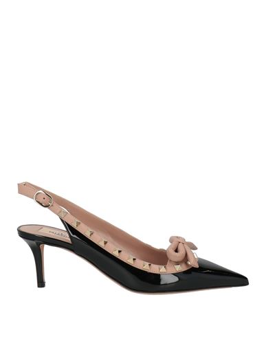 Valentino Garavani Rockstud Bow Slingback Pump In Black