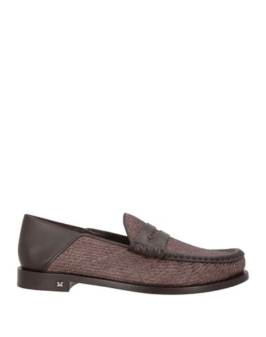 Max Mara Strawloafer Leather Inserts Penny Loafers In Brown
