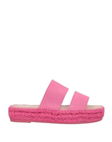 Manebi Manebí Woman Espadrilles Fuchsia Size 7 Leather In Pink