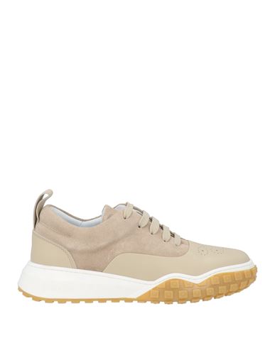 Pollini Woman Sneakers Beige Size 9 Leather, Calfskin