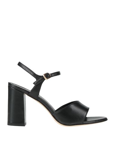 Bervicato Woman Sandals Black Size 8 Leather