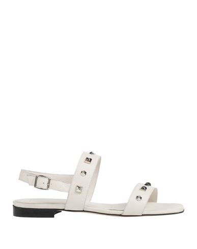 Bervicato Woman Sandals Ivory Size 8 Leather In White