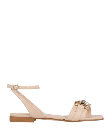 Bervicato Woman Sandals Blush Size 8 Leather In Neutral