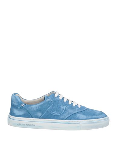 Jacob Cohёn Man Sneakers Light Blue Size 9 Leather