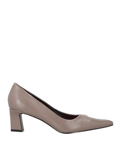 Christian Lacroix Woman Pumps Taupe Size 8 Sheepskin In Gray