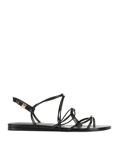 Khaite Woman Sandals Black Size 8 Leather In Black