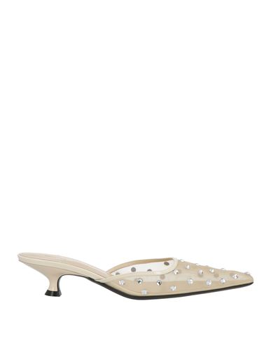 Khaite Woman Mules & Clogs Beige Size 7 Leather, Synthetisches Material In Neutral