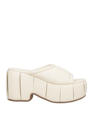 Themoirè Woman Sandals Off White Size 7 Textile Fibers