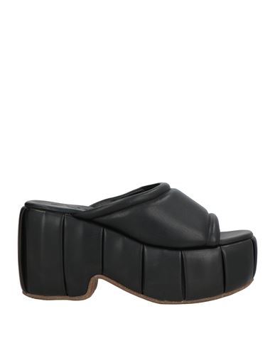 Themoirè Woman Sandals Black Size 8 Textile Fibers