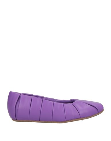 Themoirè Woman Ballet Flats Purple Size 8 Polyurethane