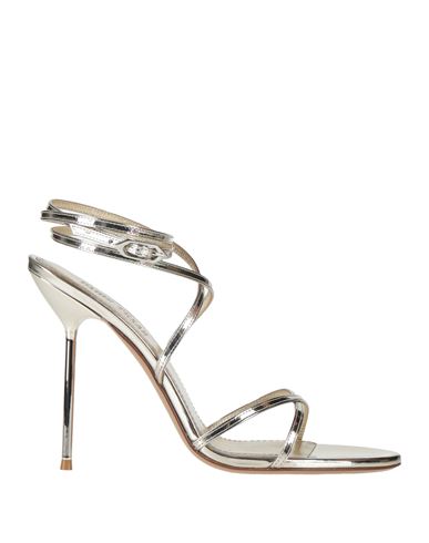 Paris Texas Woman Sandals Platinum Size 7 Leather In Gray