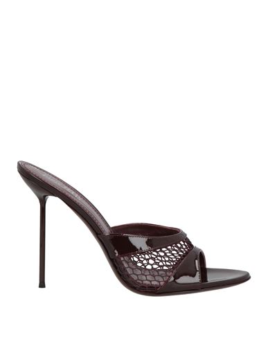 Paris Texas Mules In Rouge Noir Mesh And Patent Leather In Red
