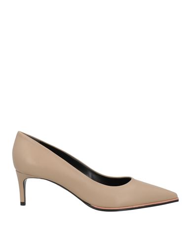 Pollini Woman Pumps Beige Size 8.5 Leather