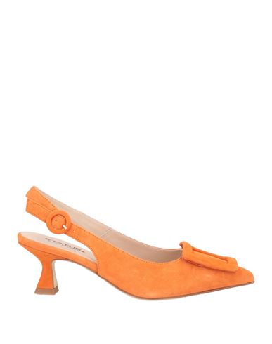 Status Woman Pumps Orange Size 6 Leather