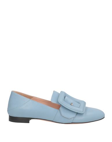 Bally Woman Loafers Light Blue Size 7.5 Goat Skin