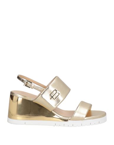 Baldinini Woman Sandals Gold Size 8 Leather