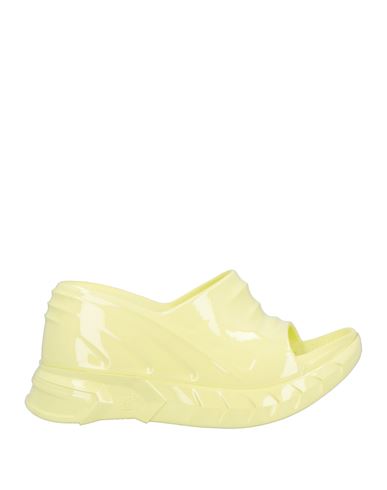 Givenchy Woman Sandals Pastel Yellow Size 8 Rubber