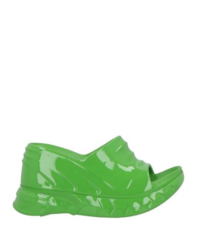 Givenchy Woman Sandals Lime Green Size 8 Rubber