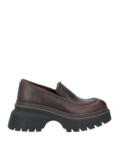 Michael Michael Kors Woman Loafers Chocolate Brown Size 9 Leather