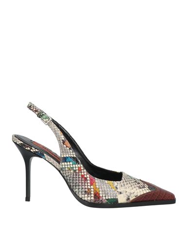 Missoni Woman Pumps Brown Size 8 Leather In Multi