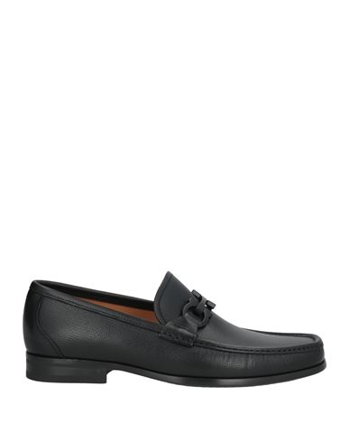 Ferragamo Man Loafers Black Size 7.5 Calfskin In Multi