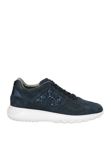 Hogan Woman Sneakers Navy Size 8 Leather In Blue