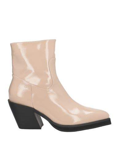 Manufacture D'essai Woman Ankle Boots Beige Size 8 Synthetisches Material In Pink