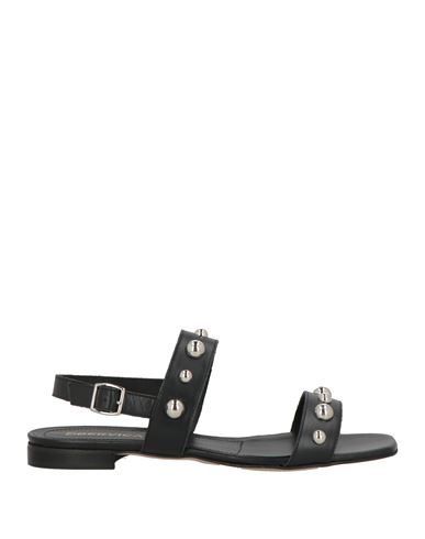 Bervicato Woman Sandals Black Size 11 Calfskin In Multi