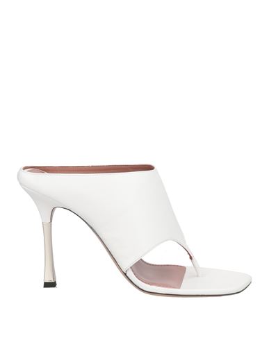 Paris Texas Woman Thong Sandal White Size 11 Leather In White