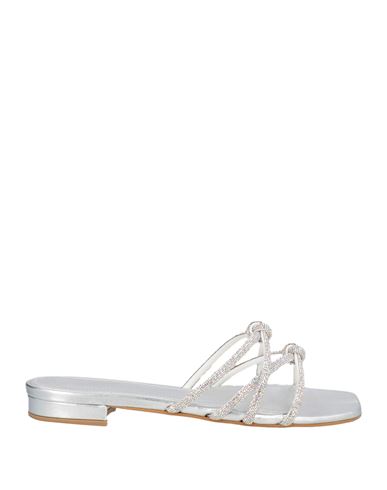 Tsakiris Mallas Woman Sandals Silver Size 8 Synthetisches Material In White