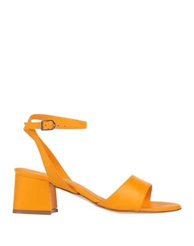 Bervicato Woman Sandals Mandarin Size 8 Leather In Orange