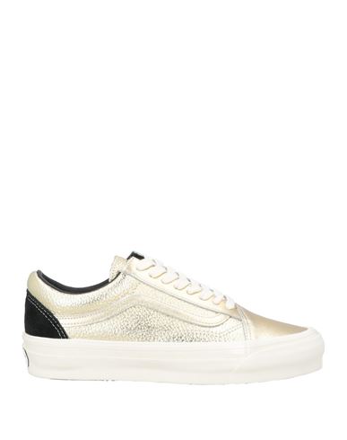 Vans Woman Sneakers Gold Size 8 Leather In Gold