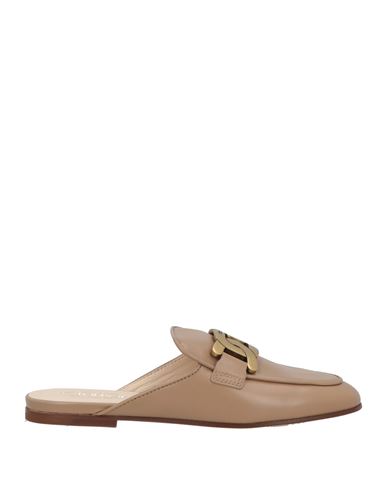 Tod's Woman Mules & Clogs Light Brown Size 5.5 Calfskin